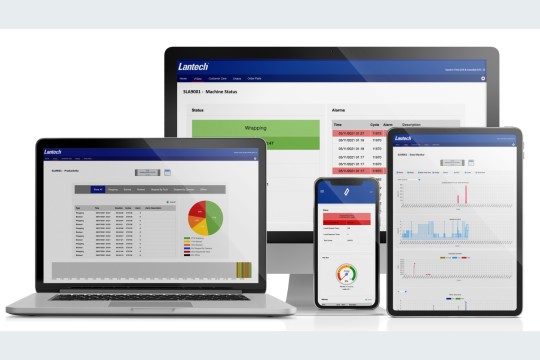 Die webbasierte Software LINC erfasst und analysiert die Leistungsdaten von Stretchwicklern und Kartonaufrichtern. (Bildquelle: Lantech)