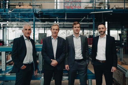 Die Geschäftsleitung von Gilgen Logistics. v.l.n.r.: Ruedi Weber, Jakob Gilgen, Daniel Gilgen, Thomas Herren