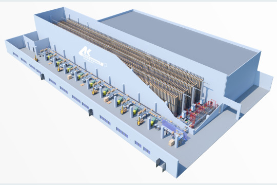 Das neue Distributionszentrum in Altdorf umfasst ein dreigassiges Automatisches Kleinteilelager mit 40.000 Stellplätzen und zehn Arbeitsplätzen. (Bildquelle: Klinkhammer)