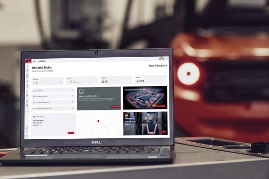 Mit der All-in-one-Plattform myLinde bündelt Linde MH Softwareanwendungen für Flotten-, Sicherheits- und Batterielademanagement in einer cloudbasierten Anwendung. (Bildquelle: Linde Material Handling)