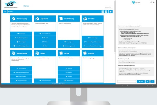 Auf der Logimat stellte die LIS ihre aktuellen KI-Funktionen live vor, zum Beispiel den sprachbasierten Assistenten im Warehouse Management System LWM. (Bildquelle: LIS GmbH)