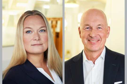 Vorstandsmitglied Heike Wulff (links), Nachfolgerin von Dr. Volker Hues (rechts), verlässt Jungheinrich.