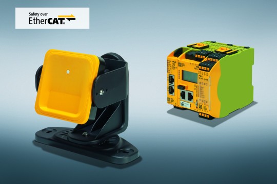 Das sichere Radarsystem „PSENradar“ von Pilz bietet neue Anwendungen: Die Sensoren „PSEN rd1.2 sensor F-FOV“ sowie „PSEN rd1.2 sensor F-FOV LR“ erweitern die Möglichkeiten, Sichtfelder zu konfigurieren, das neue Auswertegerät „PSEN rd1.x SD I/O FSoE analysing unit“ die FSoE-Anbindung. (Bildquelle: Pilz)