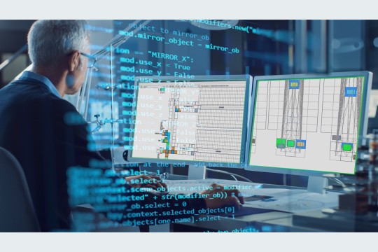 Das WAMAS Emulation Center, das digitale Echo des Warenlagers, macht Prozesse sichtbar, testbar und optimierbar, bevor diese ins Produktivsystem übernommen werden. (Bildquelle: SSI Schäfer)