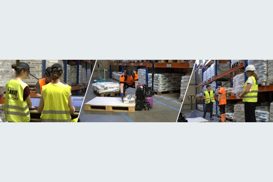 During the investigation, experienced logistics professionals conducted lifting operations with construction material bags in different retrieval and placement situations. (Image source: Jungheinrich Profishop)