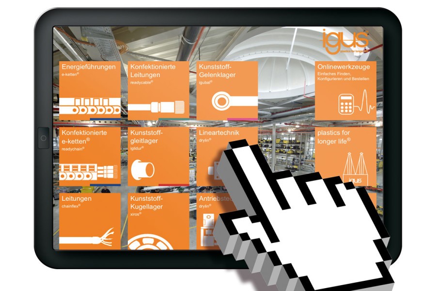 WebGuideApp für Tablets von igus