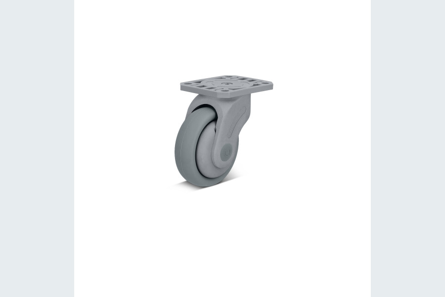 The "Leo" roller series from Torwegge is made of glass fiber reinforced plastic and galvanized metal elements, combining high load capacity with robustness. (Image source: Torwegge)