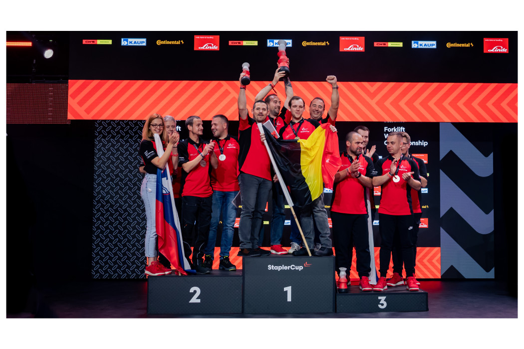 Belgium triumphs in the Team Forklift World Championship 2026. (Source: Bert Willer Photography)