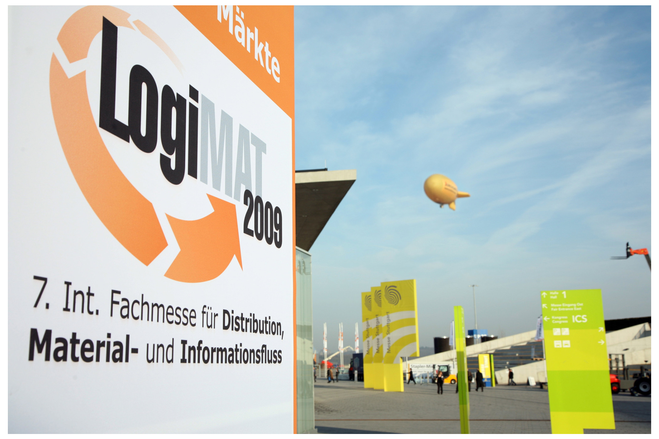 Seit 2008 findet die LogiMAT auf dem Messegelände am Stuttgarter Flughafen statt. Im Jahr 2019 nutzte sie erstmals alle zehn Hallen. (Quelle: Euroexpo GmbH)