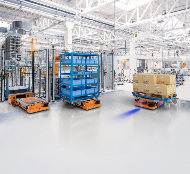 Das WCS plant Routen, erkennt fehlerhafte Artikel, verhindert Kollisionen, organisiert das Zusammenspiel stationärer und mobiler Anlagen und ermöglicht so eine präzise Just-in-time-Produktionsversorgung. (Quelle: Still GmbH)