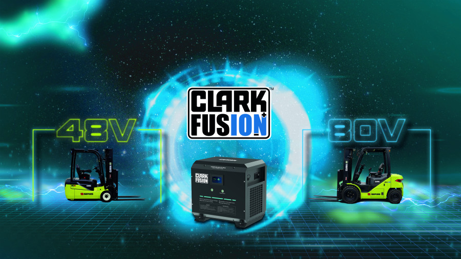 Globale Plattformstrategie: Mit „Clark Fusion“ wurde eine Batterielösung entwickelt, die sich weltweit einsetzen lässt. (Quelle Clark Europe GmbH)