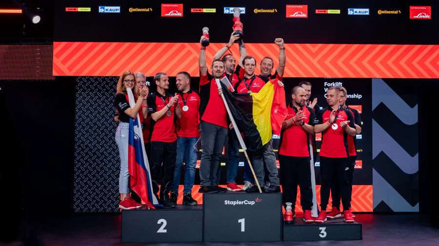 Belgien triumphiert in der Team Forklift World Championship 2026. (Quelle: Bert Willer Fotografie)
