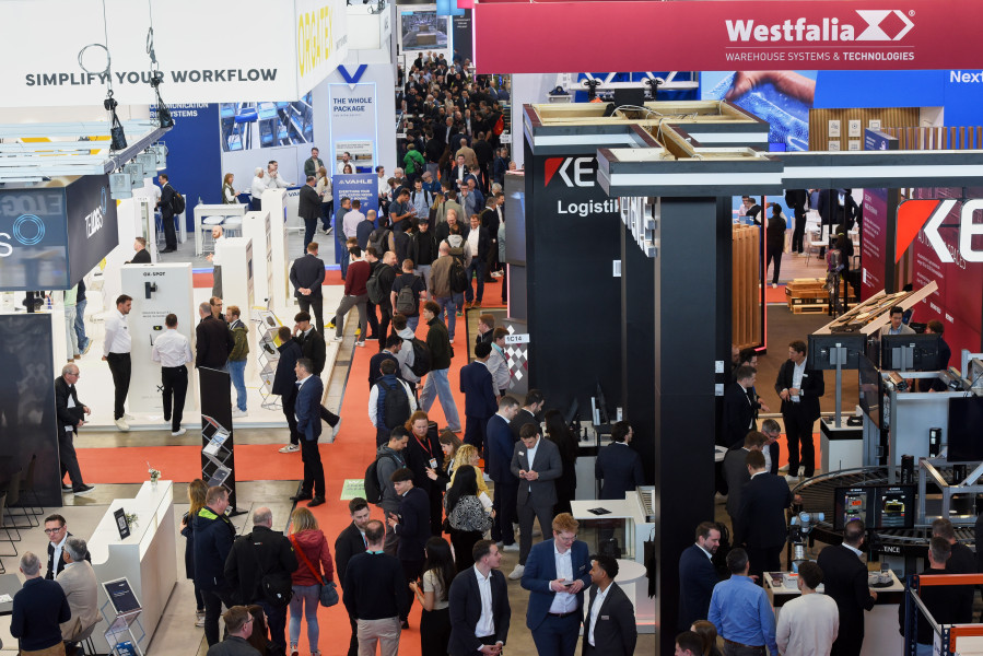 Große Stände und volle Hallen gehen bei der Logimat Hand in Hand. (Quelle: Euroexpo GmbH)