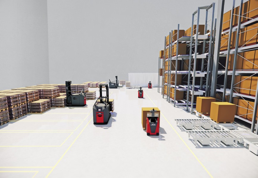 Platz 2: Linde Material Handling präsentiert aktuelle Fortschritte und neue Entwicklungen in Automatisierung und humanoider Robotik » https://www.technische-logistik.net/node/26562 | Das umfangreiche Automatisierungsportfolio von Linde MH besteht aus standardisierten und individuellen Lösungen wie dem „Linde L-MATIC core“ und dem „Linde I-MATIC AC core“ sowie stationären Anwendungen wie der Shuttle-Lösung „Linde S-MATIC cube“. (Bildquelle: Linde Material Handling GmbH)