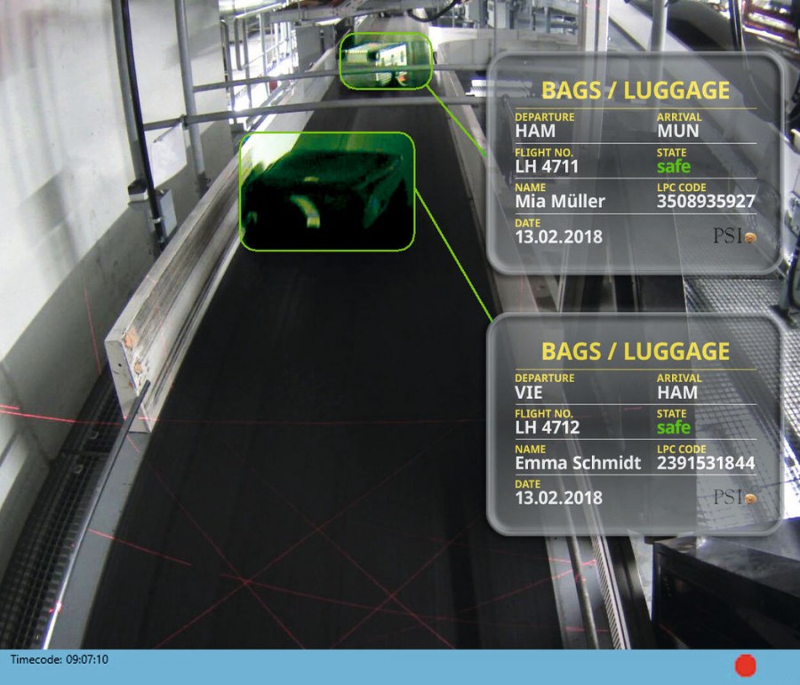 3. Proof of Concept für das Gepäckhandling am Flughafen Hamburg: Dabei kommen Methoden und Verfahren der Künstlichen Intelligenz (KI) wie Deep Learning und ein neuronales Netzwerk zum Einsatz. (Quelle: PSI Logistics)