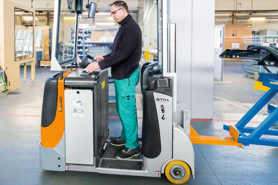 7. Mittels des Fleet-Managers können per Datenkarte nur geschulte Fahrer mit den Zugfahrzeugen LTX 70 und Kavan 10 arbeiten. (Quelle: G. Knehr)
