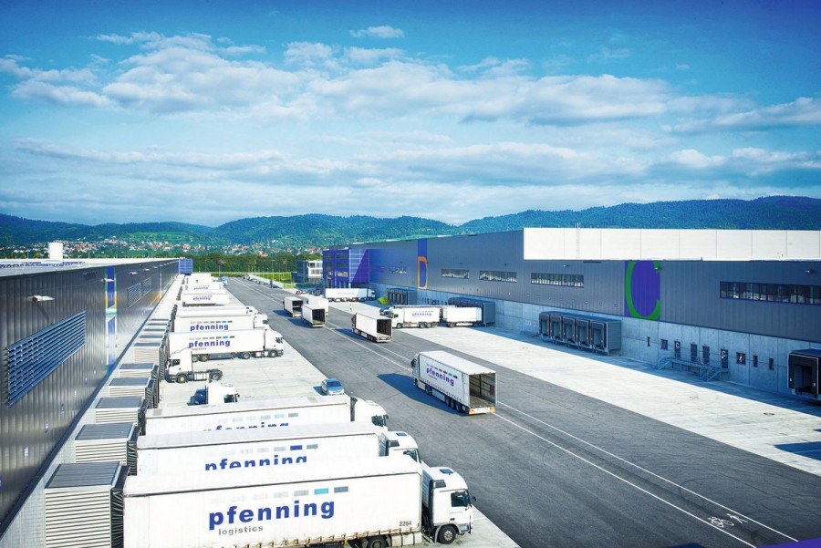 4. Das mit DGNB Platin prämierte Logistikzentrum Multicube Rhein-Neckar hält mit einem Gesamterfüllungsgrad von 88,7 Prozent die in Europa höchste Auszeichnung für Industrieneubauten. (Quelle: pfenning logistics)