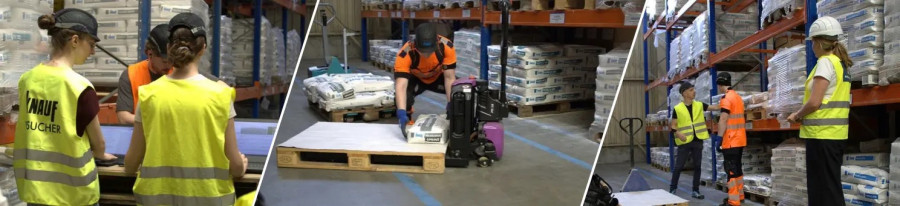 During the investigation, experienced logistics professionals conducted lifting operations with construction material bags in different retrieval and placement situations. (Image source: Jungheinrich Profishop)